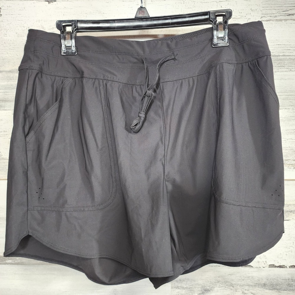 IUGA Athletic Shorts Women XL Black UPF 50+ Drawstring Pockets Activewear NWT